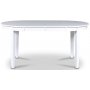 Gs spisebordsst: Ovalt bord 160/210 cm inkl. 4 stk. Ms stole - Hvid / Gr