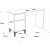 Aristo skrivebord 120x44,5 cm - Filt/antracit