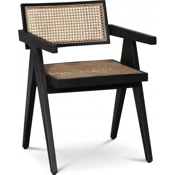 Strmsberg stol - Sort mahogni/rattan