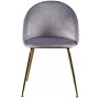 Deco spisegruppe 110 cm rundt bord + 4 stk Art stole gr fljl / Messing