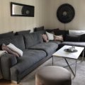 Kundebillede Palasso sofabord 110 cm - Krom/lys marmorering