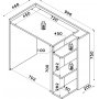 Ruby skrivebord 90,6x46,8 cm - Hvid/eg