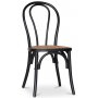 Omni spisegruppe, rundt spisebord 130 cm inkl. 4 Tony sorte bjet trstole - Whitewash