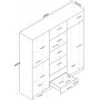 Baden garderobe 11 - Valnd/hvid