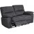 Coventry 2-personers hvilesofa med elektrisk mekanisme - Gr mikrofiber