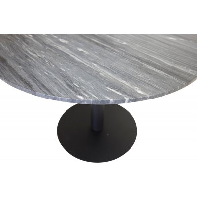 Kvarnbacken spisebord 106 cm - Mrk marmor/sort