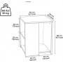 Rom sidebord 40 x 40 cm - Eg/hvid
