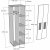 Asimo garderobe 60 x 44,6 x 183 cm - Antracit/hvid