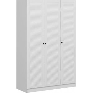 Larett garderobe 135 cm - Hvid
