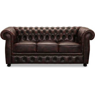 Dublin 3-pers. sofa - Oxblod læder