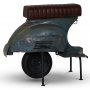 Scooter barstol - Vintage bl / brun
