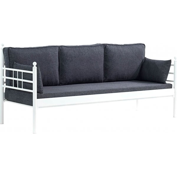 Manyas 3-personers udendrs sofa - Hvid/antracit