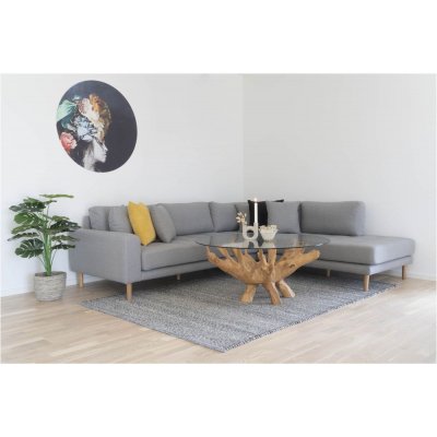 Amazonas Sofabord 110 x 110 cm - Teak/glas