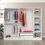 Rizada garderobe 225x52x190 cm - Hvid