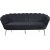 Kingsley 3-personers sofa i fljl - sort / krom + Mbelplejest til tekstiler