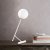 Golf bordlampe opal - Hvid