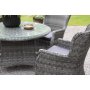 Udendrsgruppe; 4 stole og spisebord 110 cm gr/rattan - Jacksonville/Provence