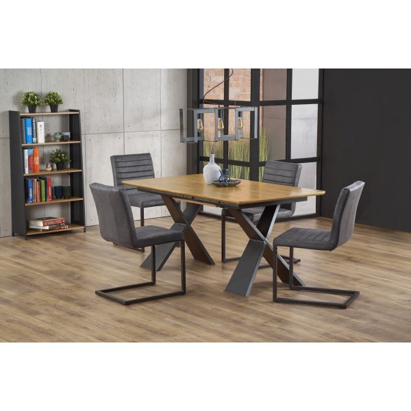 Bing udtrkbart spisebord 160-220 cm - Eg/sort