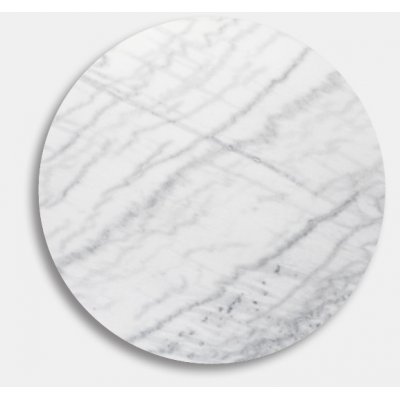 Bordplade Ø85 cm - Lys marmor