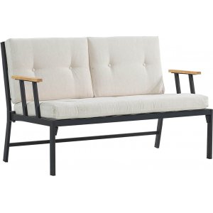 Lotus 2-personers udendørs sofa - Sort/beige Lotus 2-personers udendørs sofa - Sort/beige