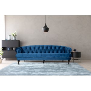 Oxford deluxe 3-personers sofa i blt fljl