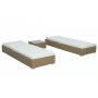 Solsenge 2 stk. med bord - Naturlig rotting