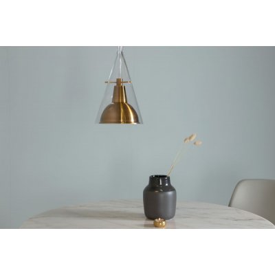 Malmen loftslampe - Glas/gyldent metal