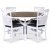 Skagen spisebordsst; rundt spisebord 120 cm - Hvid/brunolieret eg med 4 stk. Skagen stole med grt sde