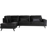Ranger sofa med åben ende til venstre - Antracitgrå (fløjl) Ranger sofa med åben ende til venstre - Antracitgrå (fløjl)