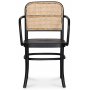 Omni spisegruppe, rundt spisebord 130 cm inkl. 4 Nemi sorte stel stole - Whitewash