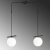 Ozon loftlampe 6271 - Sort/hvid