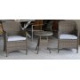 Mercury loungest med lnestole og rundt sidebord - Polyrattan