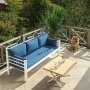 Kappis 3-personers udendrs sofa - Hvid/bl