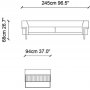 Magenta 3-personers sofa - Mrkebrun