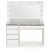 Facade hvid toiletbord XL 120 x 55 cm + Mbelplejest til tekstiler
