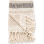 Bondi plaid 130x170 cm - Beige/mrkegrn/hvid