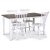 Skagen spisebordsst; klassisk spisebord 140x90 cm - Hvid/brunolieret eg med 4 hvide Karl pindestole