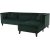 Dotto divan sofa med nitter - Grnt fljl + Mbelplejest til tekstiler