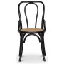 Sintorp spisebordsst, rundt spisebord 115 cm inkl. 4 stk. Samset sorte stole i bjet tr - Beton (Laminat) + Pletfjerner til mbler