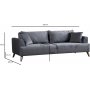 Buhara 3-personers sofa - Mrkegr