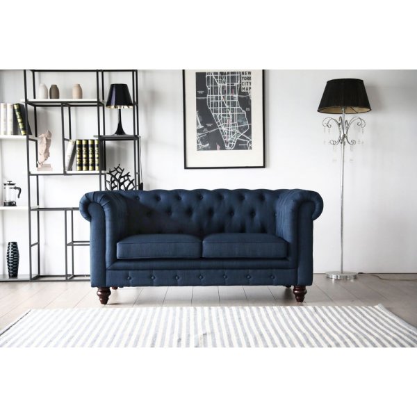 Sofa 2-personers Chesterfield bl - Herron