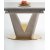 Valentino spisebord 160-220 x 90 cm - Gr marmor/lys gr/guld