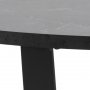 Amble rundt spisebord 110 cm - Sort/Marmor