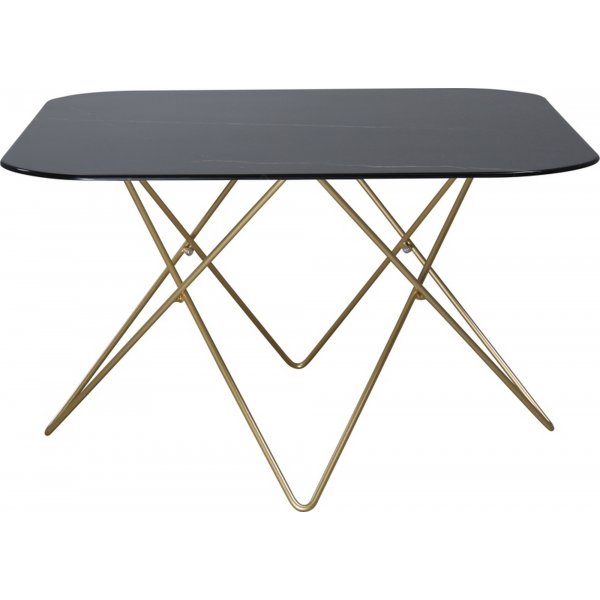 Michel sofabord 80 x 80 cm - Sort marmor