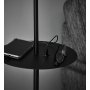 Liner gulvlampe med USB - sort