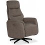 Comfort Saga (el) reclinerlnestol med indbygget fodsttte - Grbeige ecolder