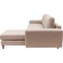 Berlin divan sofa med metal ben hjre - Creme