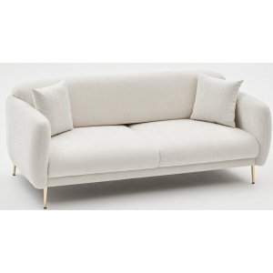 Simena 3-personers sofa - Creme hvid/guld