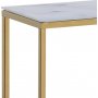 Alisma konsolbord 110 cm - Hvid marmor/guld