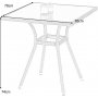 Benin spisebord 70 cm - Mrkebrun kunstrotting